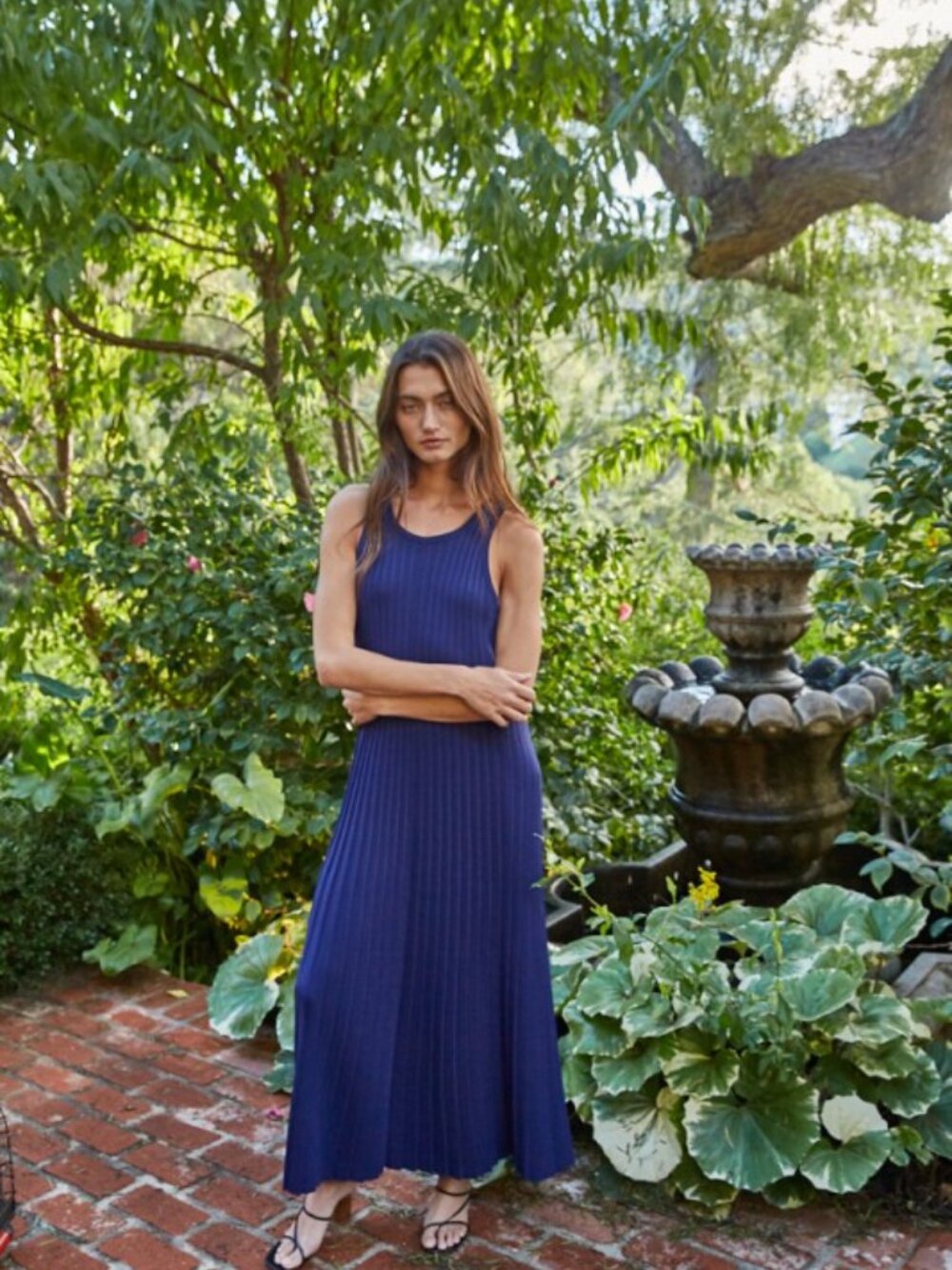 By Together Navy Ribbed Maxi Dress - Picture 2 of 3